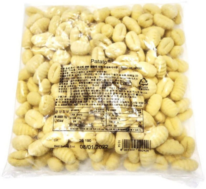 냉동 1kg 감자 이탈리아 뇨끼 파타토, 1개, 1g