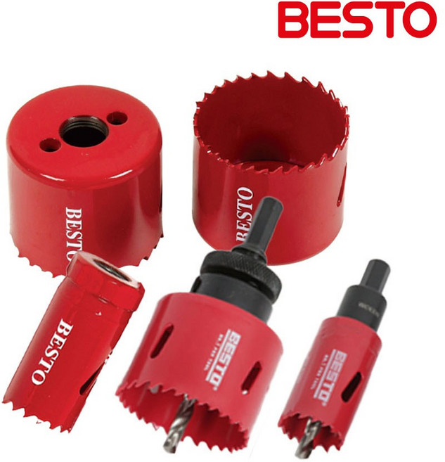 베스토 롱 홀커터 바이메탈 목공 홀쏘 홀카타 45mm B-HC45L, 1개
