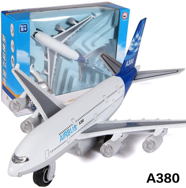 다이캐스트 합금 에어버스 A380 보잉 777 에어 포스 원 비행기 모형, 에어버스 A380-화이트, 1개