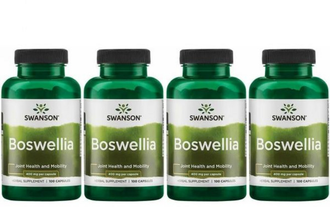 스웬슨 보스웰리아 관절 지원 유연성과 이동성 아유르베다 세라타 수지로 제조됨 100 4팩 스완슨