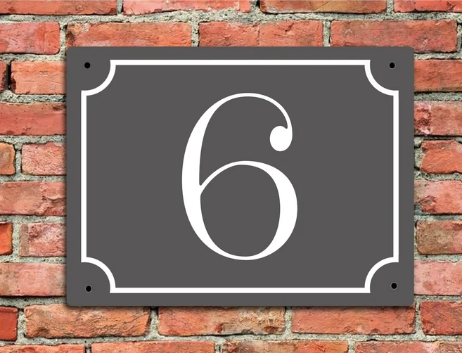 맞춤형 집 번호판 알루미늄 플라스틱 PVC 표지판 다양한 색상 옵션 당신의 위한 특별한 디자인, 01 20x14cm, 01 GREY