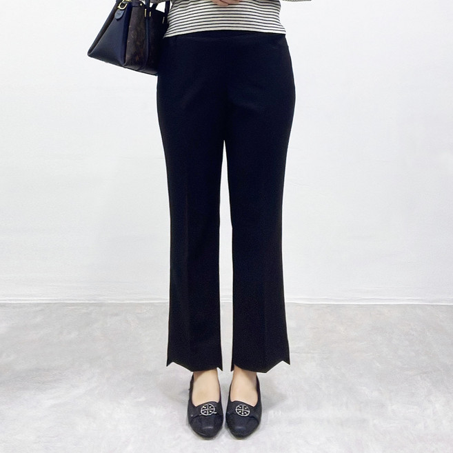 [퀄리티 좋은 가을 울혼방 부츠컷] 블랙 밑단언발 부츠컷 밴딩팬츠 나팔바지 66 77 88 99