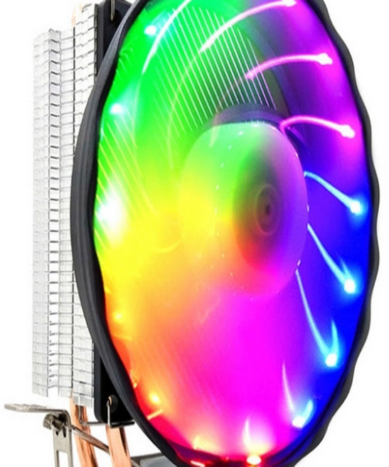 인텔 AMD CPU쿨러 게임 컴퓨터 라이젠 RGB LED쿨링팬, 1개
