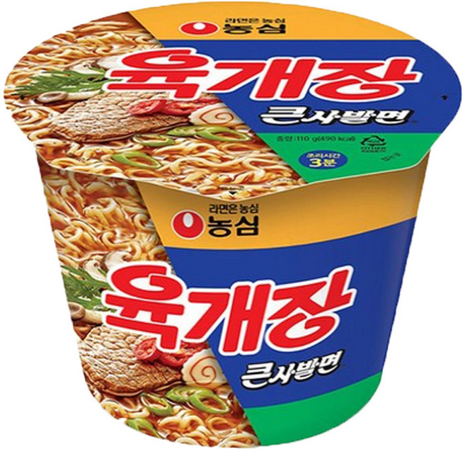 농심 육개장 큰사발 큰컵 110g x 12개