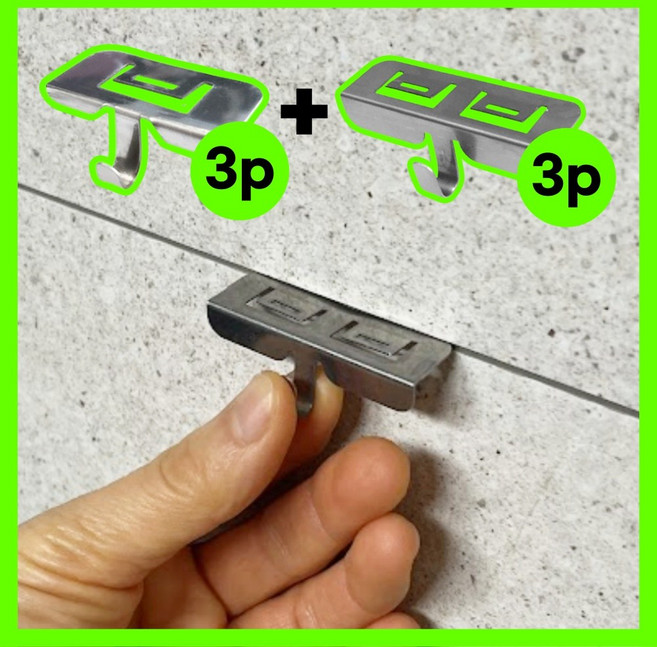 베이안 아트월 틈새걸이 액자걸이 브라켓 대리석 틈새후크 전용핀, 6개