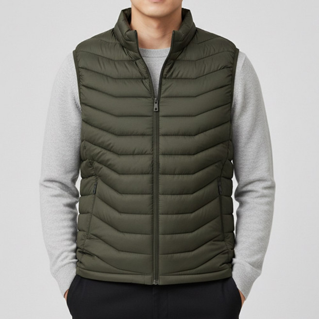 아소트 남자 경량 패딩조끼 남성 겨울 집업 웰론 패딩조끼