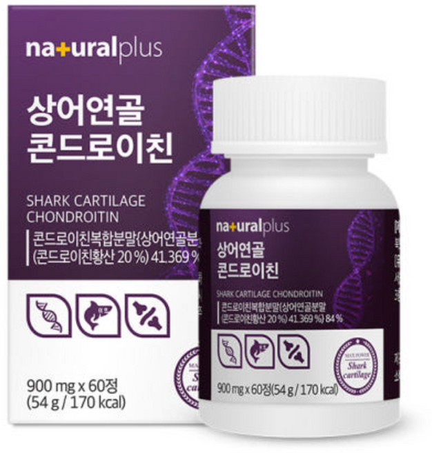 내츄럴플러스 상어연골 콘드로이친, 60정, 3박스