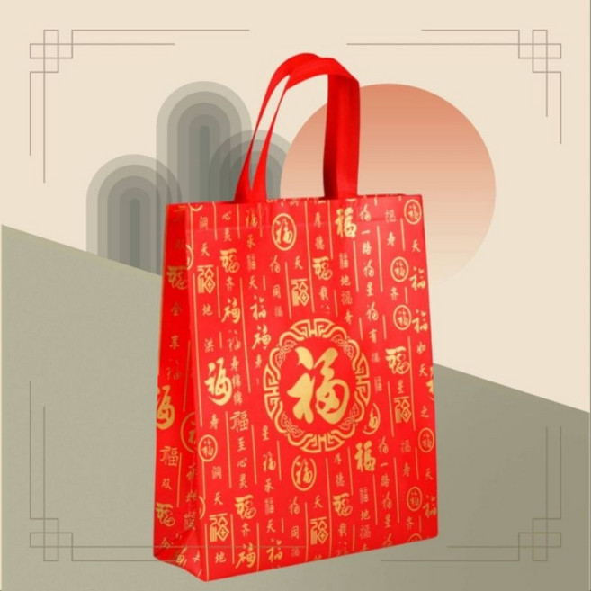 【提袋】福袋 防水提袋 (大中小), 1個, 中袋-高37×30×10cm-含手把51, 中袋