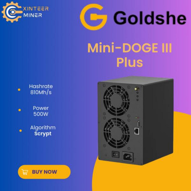 Goldshell Mini-DOGE III Plus LTC & Doge 코인 채굴기 810MH/S 500W LTC 채굴기 Mini Doge 3 Plus 무료, 1개