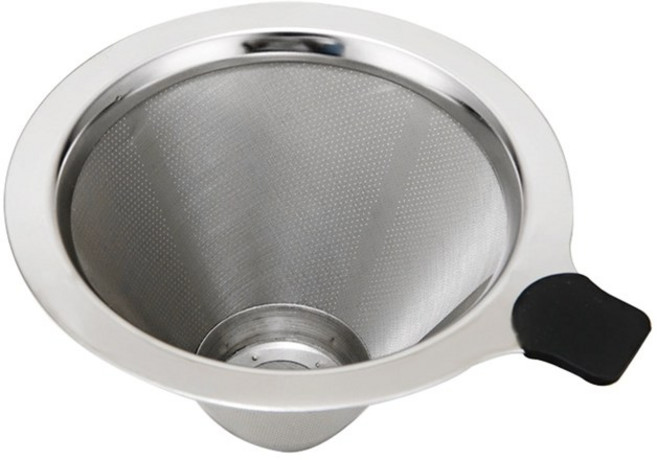 드립백 거치대 드립 체어 커피 드리퍼 핸드파인 메쉬 더블 레이어 실용 종이없는 내구성 재사용 가능한 도, 1개