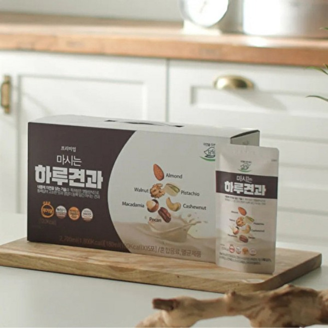 담담 마시는 하루견과 180ml x 15팩 4박스(총 60팩), 60개