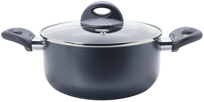 키친플라워 세라믹ih양수냄비 22cm 인덕션냄비, 그레이, 지름22cmx10cm, 1개