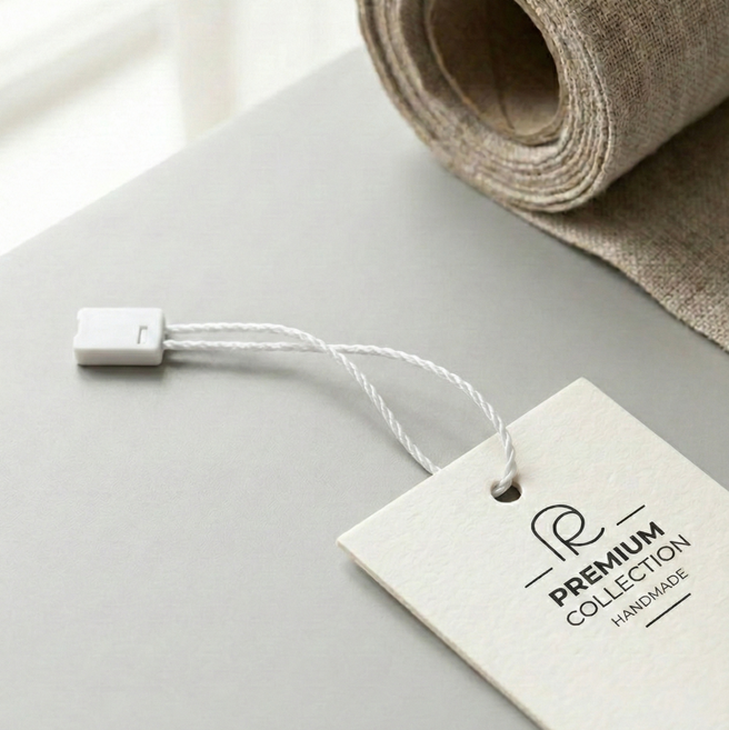 포이브 의류 가방 행택 라벨 택 끈, 200개, 화이트