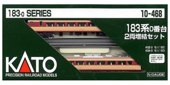 KATO N게이지 183계 0번대 증결 2량 세트 10-468 철도 모형 전철, 1개