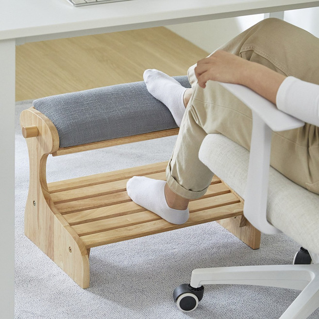 갤러리데코 풋프렌드 2단 회전형 쿠션 발받침대 2size, 내추럴