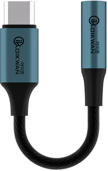 고성능 4극 HiFi DAC 3.5mm to USB C타입 이어폰 변환젠더 마이크 오디오 헤드셋 컨버터 Aux 삼성 옥스 이어폰젠더 어댑터 잭 스마트폰 아이폰 아이패드 태블릿, 1개, 올리브 블루, 12cm