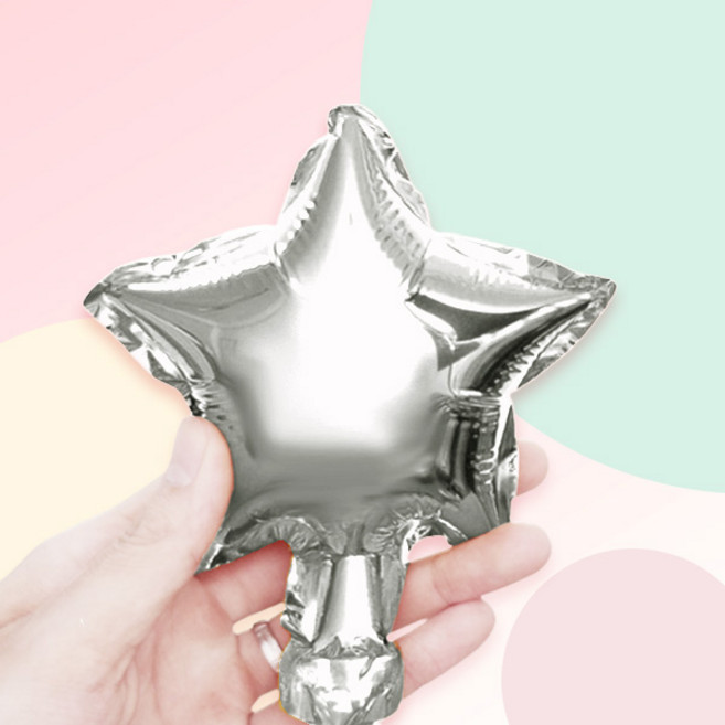 [파티지] 히어로풍선 모음 / 생일풍선 세트 배트맨 아이언맨 스파이더맨풍선, HR_F_별풍선_소형 (5인치)_실버