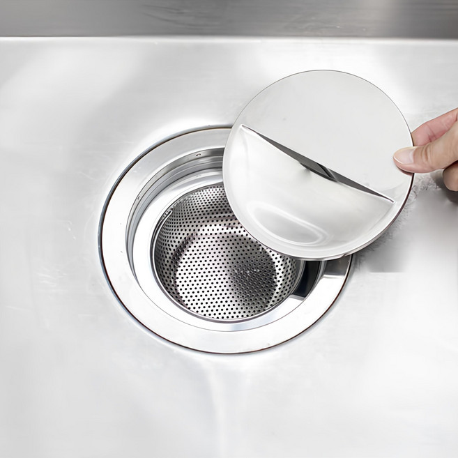 싱크대 깔끄미 배수구 망 + 커버 세트, 1세트