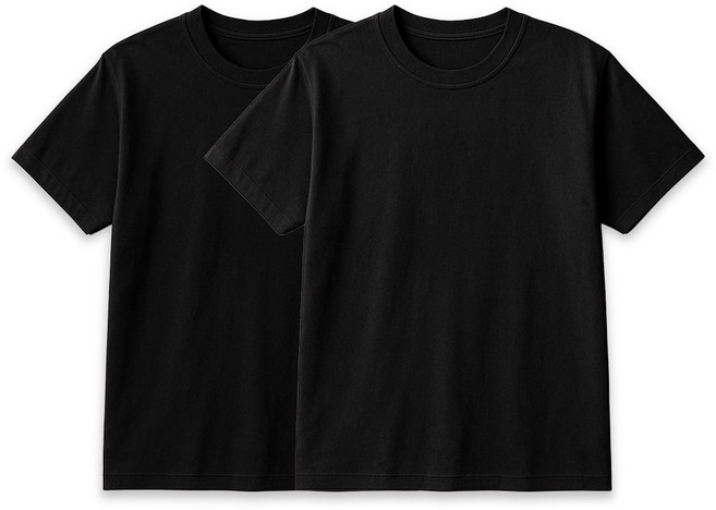 (1+1) 국산 30수 순면 무지 반팔티 기본 티셔츠