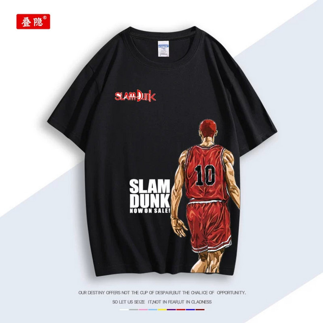 슬램덩크 반팔티 강백호 캐릭터 일러스트 반소매 티셔츠 오버핏 루즈핏 빅사이즈