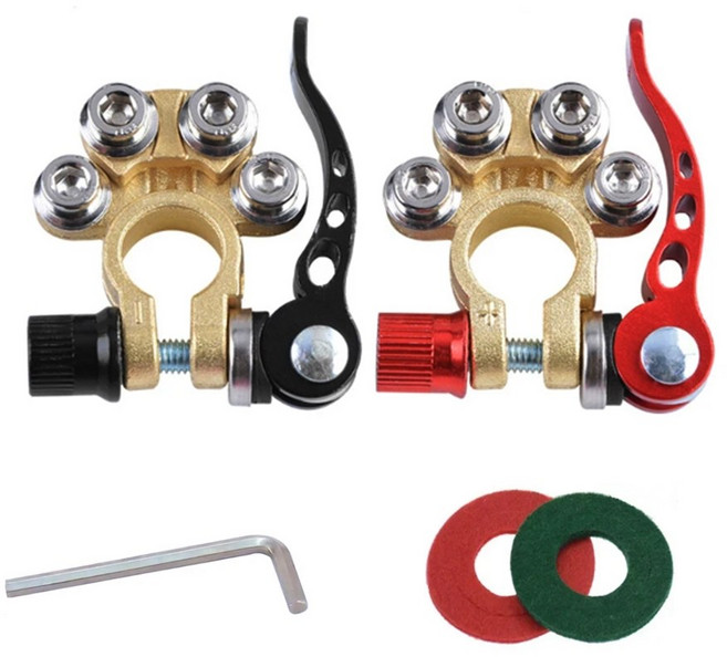 발통마켓 배터리 터미널 단자 (+) (-), 1세트