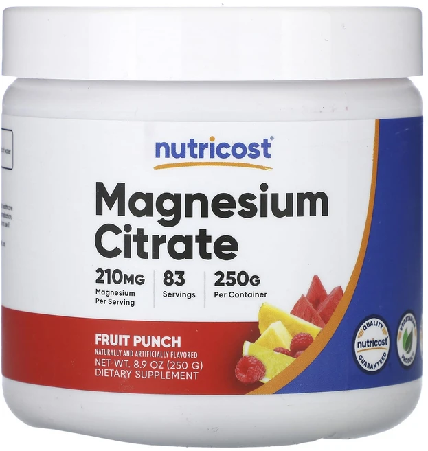 Nutricost 마그네슘시트레이트 과일 펀치 250g(8.9oz), Nutricost마그네슘시트레이트과일펀치250g89oz, 250g, 1개 - 쿠팡