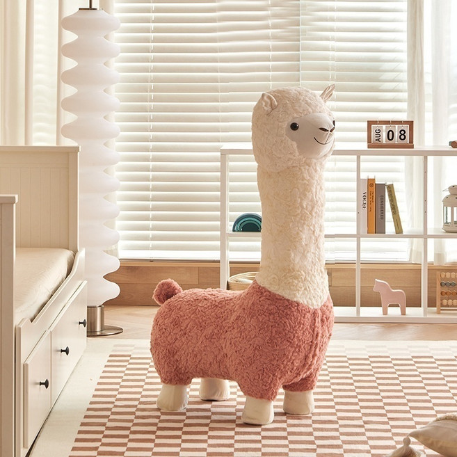 알파카 1인용 의자 소파 키즈카페 좌식 돌선물, C.핑크 알파카