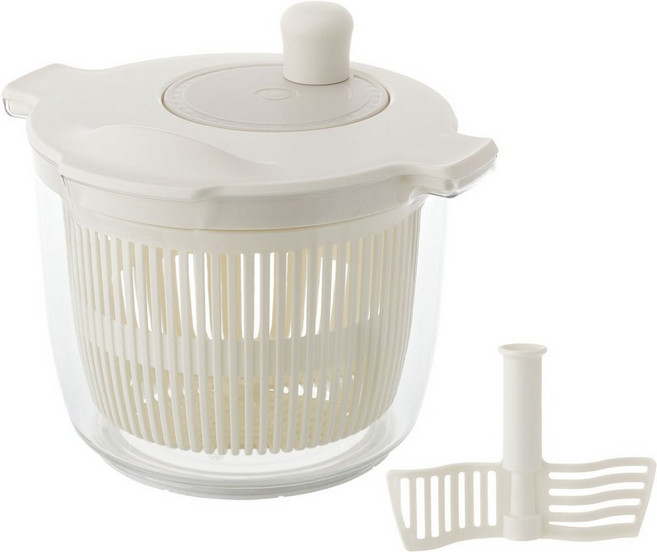 다람쥐 샐러드 스피너 & 믹서 야채 배수기 화이트 2.3L 리베라 리스타 일본제