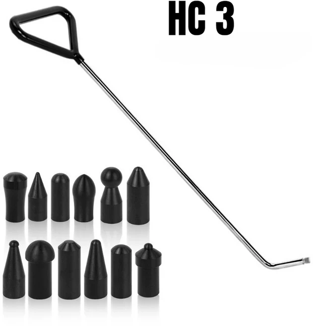 덴트 수리 키트 PDR 도구 훅 로드 세트 자동차 덴트 제거 도구 크로우바 풀러 포함 자동차 차체 우박 손상, 01 1set