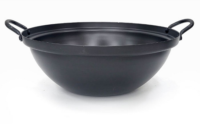 일리 경질 코팅 대용량 튀김솥 볶음냄비, 1개, 블랙, 50cm