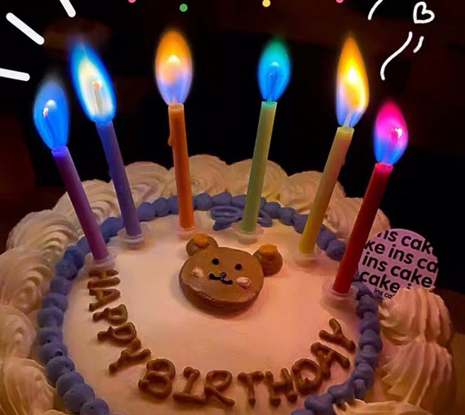 나혼자산다 무지개초 12개입 특이한 생일초, 본상품, 무향