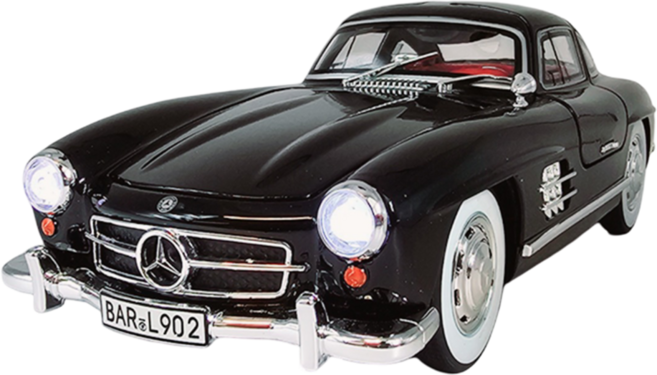 메르세데스 벤츠 300SL 걸윙 쿠페 1:24 다이캐스트, 블랙, 1개