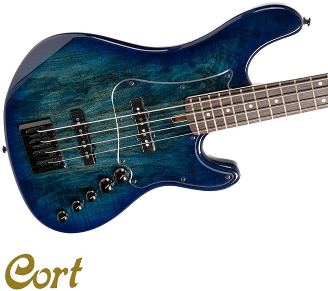 CORT 콜트 베이스기타 GB-Fusion 4, Blue Burst, 1개