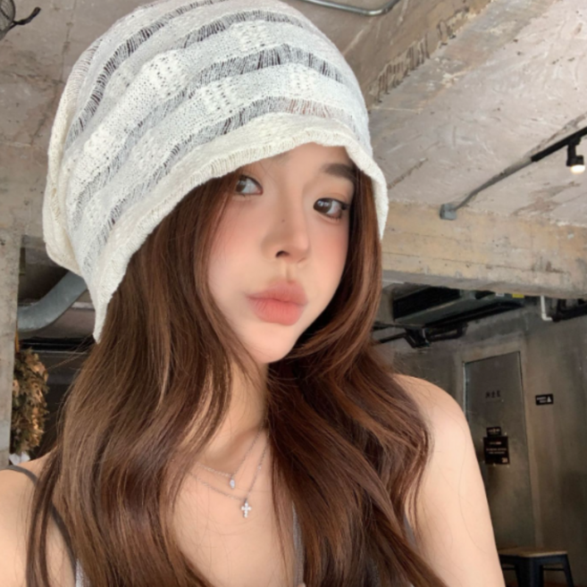 이엠 h07 봄 여름 비니모자 데일리 두건 비니