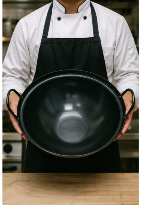 광동 튀김솥 업소용 철솥 대형웍 양손 중식웍 궁중팬 닭 탕수육 볶음 튀김냄비, 1개, 57cm