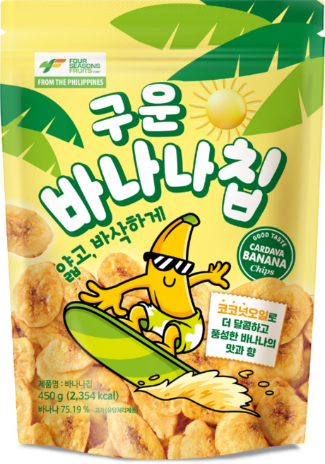 [하루견과] 얇고바삭한 구운바나나칩 450g 3봉, 3개