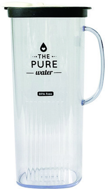 플라코 심플 퓨어보틀 정사각 손잡이 냉장고 물병 1.5L 1.8L, 블랙, 1개