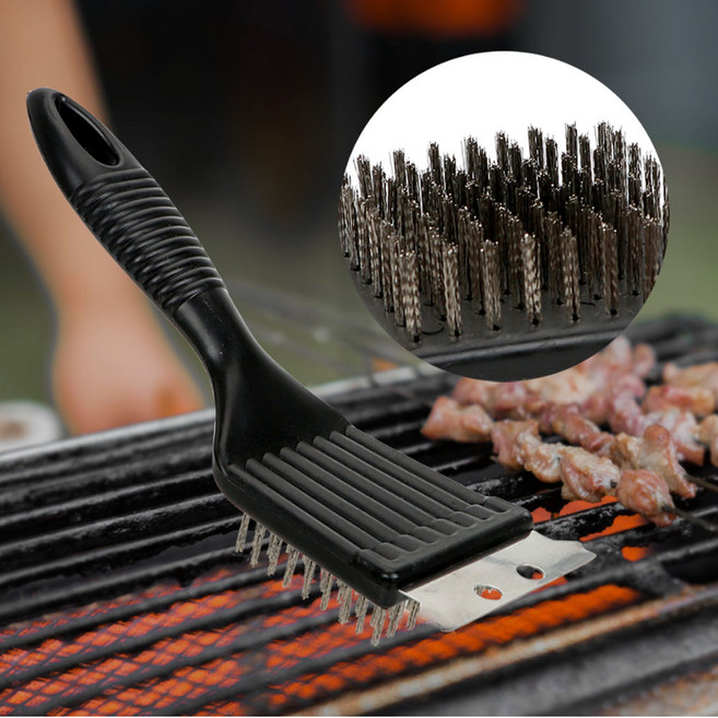 바베큐브러쉬 그릴 청소 도구 와이어 스틱 캠핑 파티1 비비큐 청소용, 1개