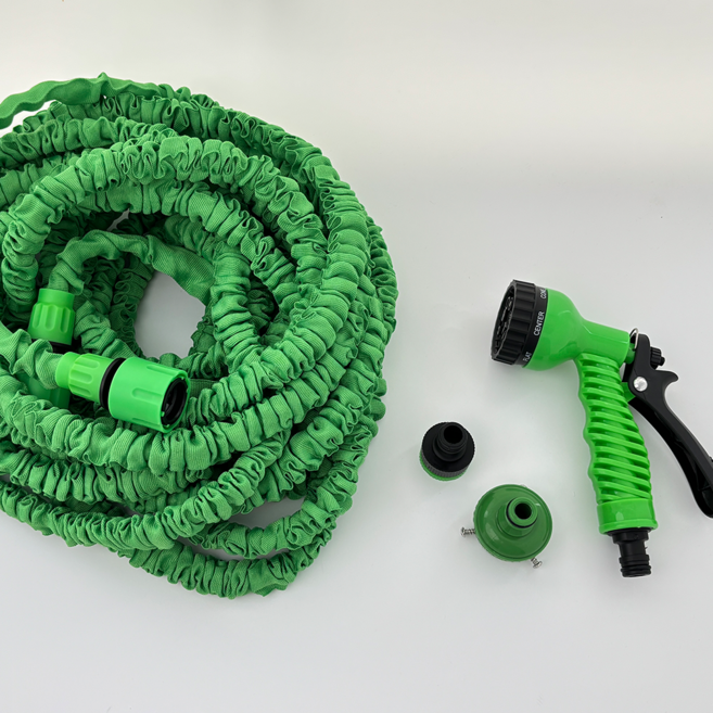 아이샵 다용도 고압 호스 정원 청소 세차 커넥트포함, 그린, 10m