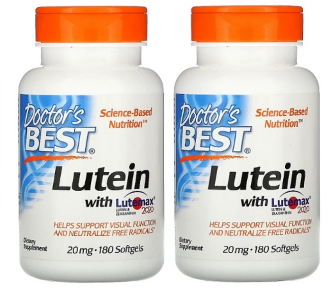 2개 X 닥터스베스트 루테인 루테맥스 20mg 180 소프트젤 지아잔틴, 180정 - 쿠팡