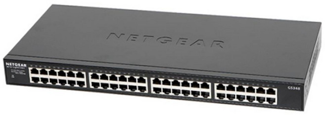 NETGEAR 넷기어 GS348 48포트 스위칭허브 1000Mbps 랙마운트지원, 1
