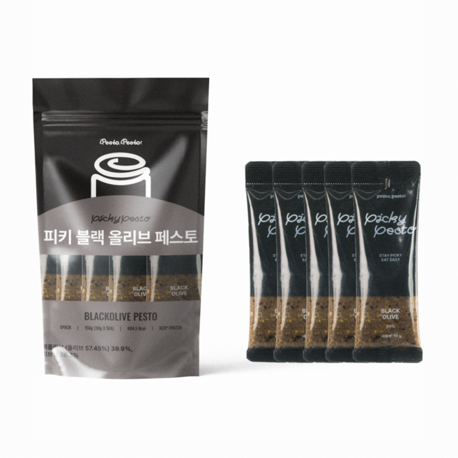 [페스토페스토] 피키 소포장 블랙올리브 페스토 150g (30gx5ea), 30g, 5개