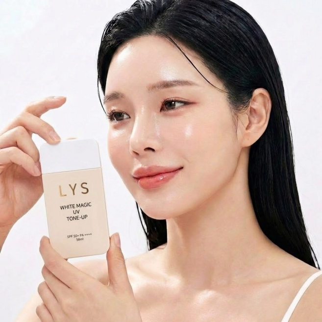 LYS 선크림 톤업 베이스겸용 파데프리 자연광채 피부보정 자외선차단 데일리, 1개, 50ml