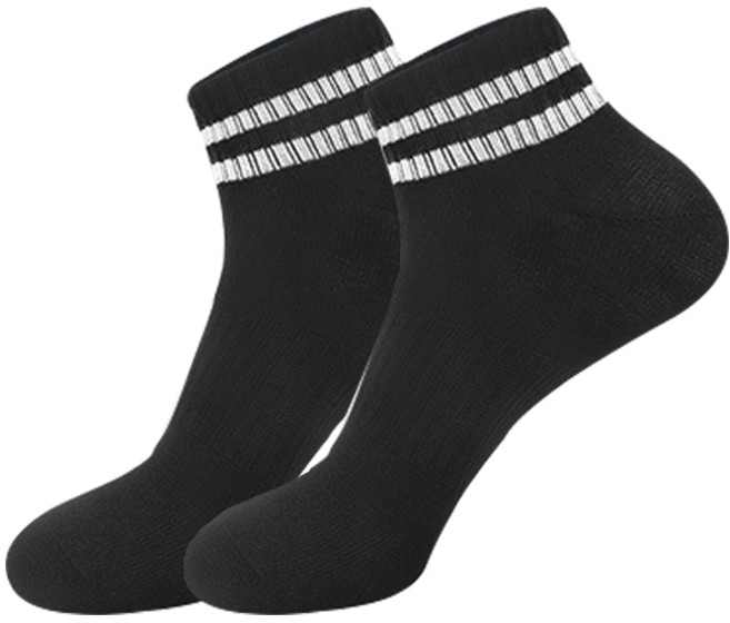 스포츠 골프 중목 장목 양말 쿠션감 좋은 발바닥 보강 양말 2종 세트, 2개, 01 단목 블랙
