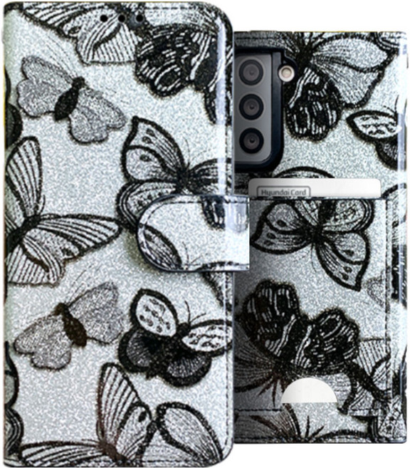 갤럭시 노트20 (SM-N981) 몽크 나비샤이닝 후면카드포켓 다이어리 핸드폰케이스