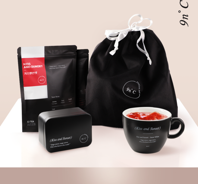 키스앤선셋 애플유자티 히비스커스 차 티백 선물세트, 1