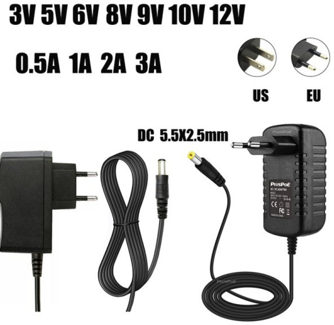 AC 110-240V ~ DC 3V 5V 6V 8V 9V 10V 12V 0.5A 1A 2A 3A LED 조명 스트립 CCTV 용 범용 전원 어댑터 전원, 01 0.5A, 01 3V, 01 EU, 1개
