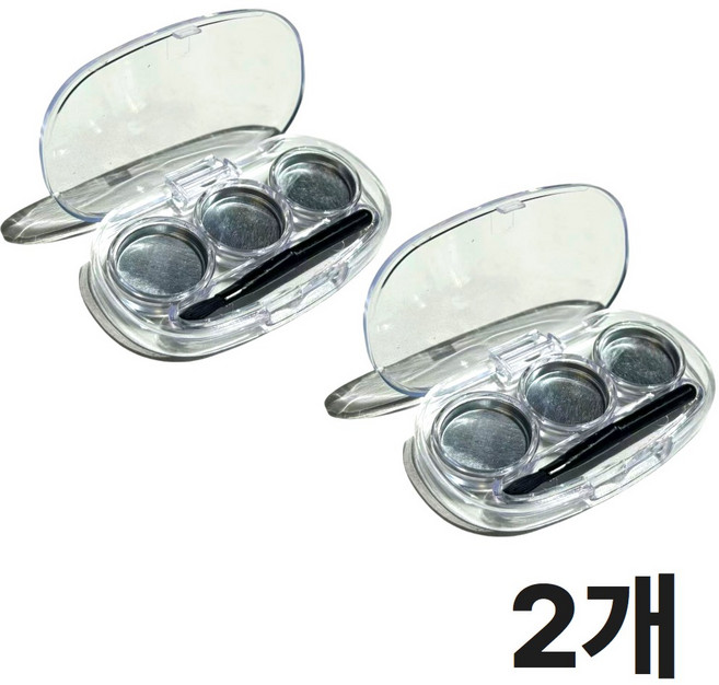 메이크업 립 섀도우 공팔레트 3구, 2개, 투명