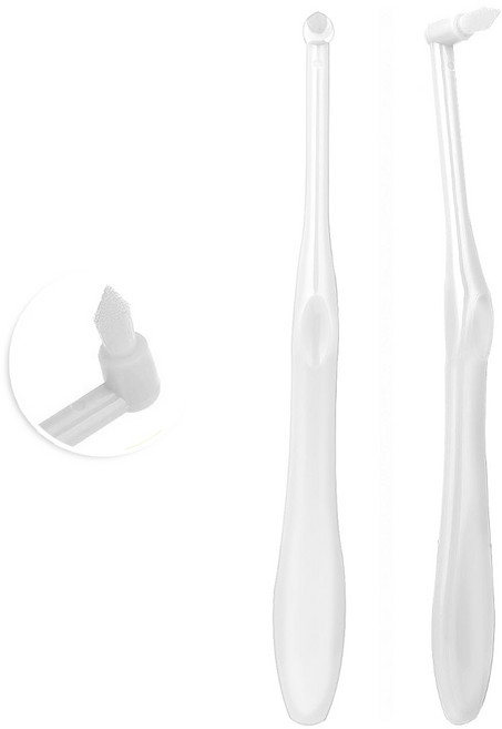 어금니칫솔 뾰족형 화이트 첨단칫솔 사랑니 임플란트 작은 치석 치석제거 치아 교정 치과, 50개, 1개입