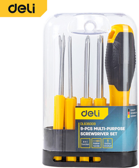 델리툴즈 멀티 드라이버 8p 세트 십자 일자 가정용 송곳, 멀티 드라이버 8p 세트 (EDL636009), 4개